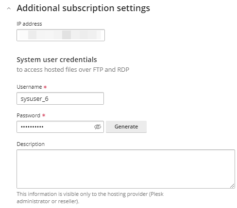 additional subscription settings