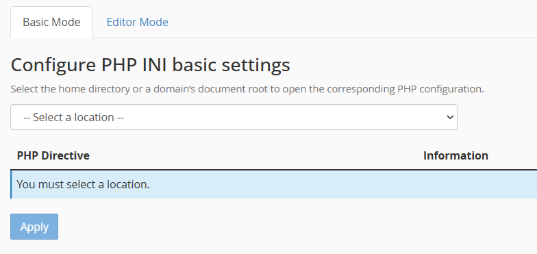 configure PHP INI