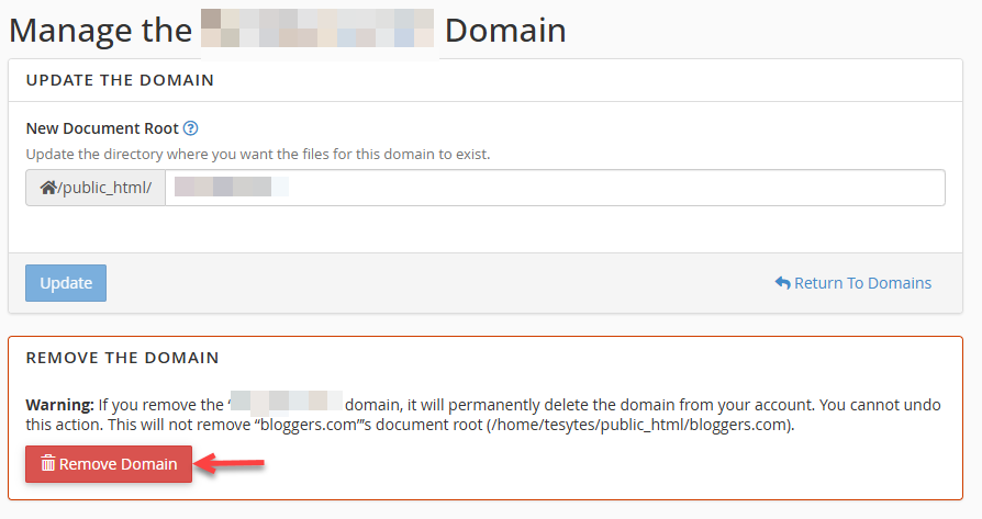 manage the domain