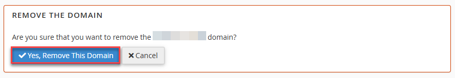 yes, remove teh domain