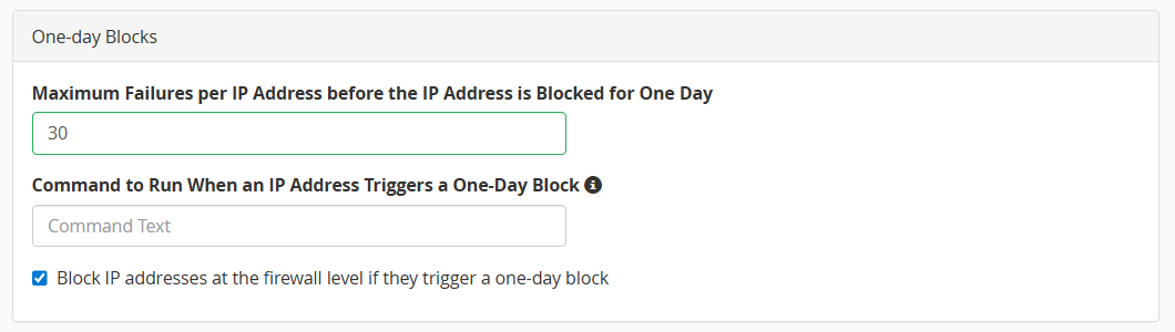 one day blocks