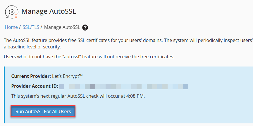 manage autossl