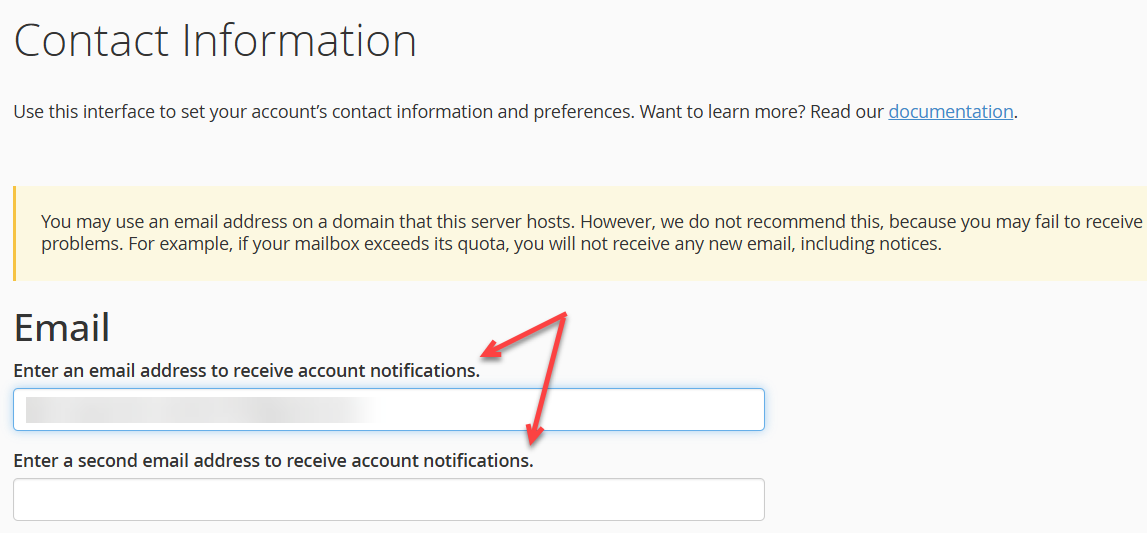 email- primary and secondary email- primary and secondary