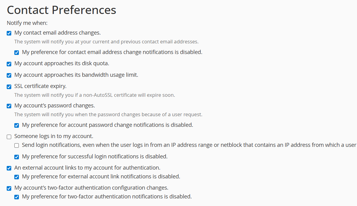 contact preferences contact preferences