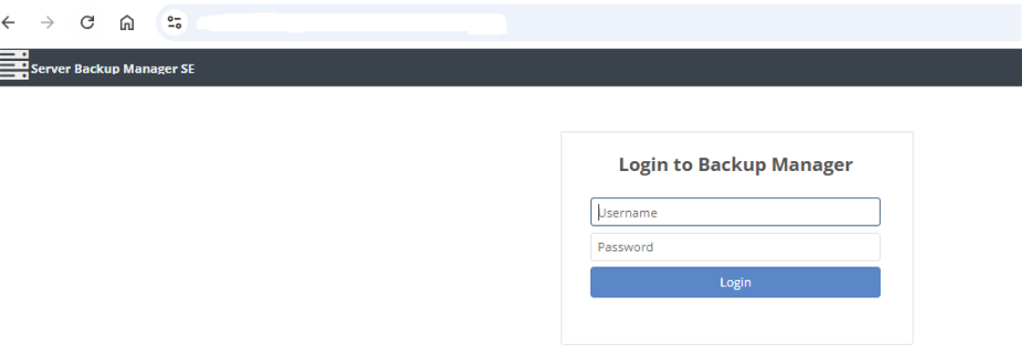 login backup manager