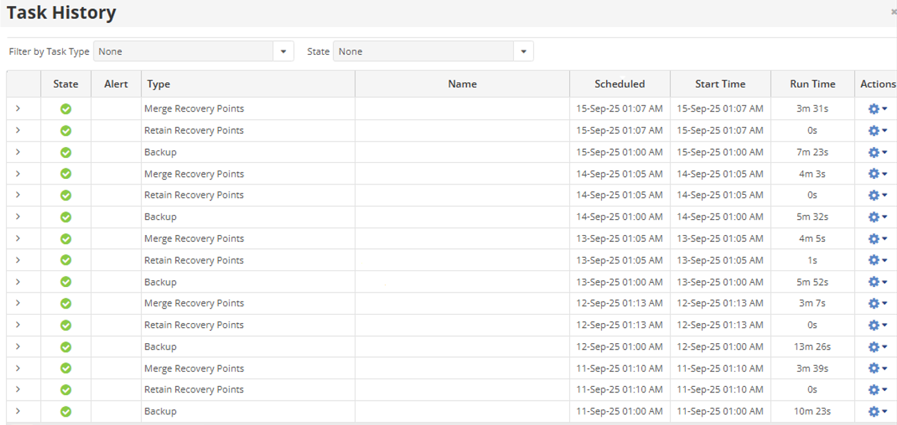 task history