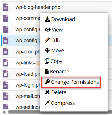 change permissions