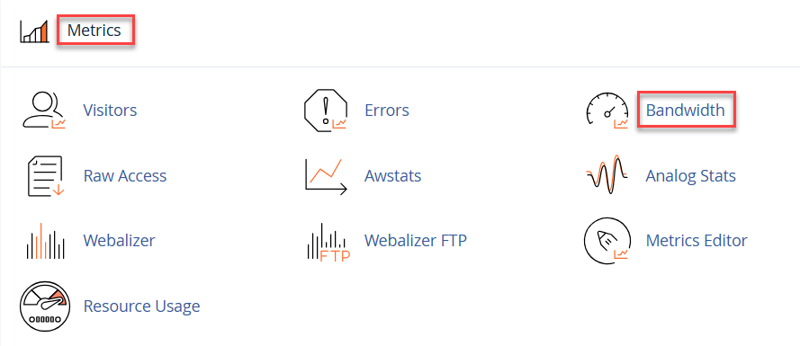 metrics> bandwidth