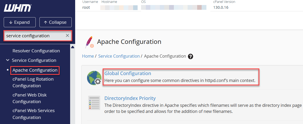 apache configuration