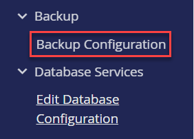 backup configuration
